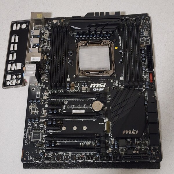 MSI X99-S01 IOパネル付属 LGA2011-3 ATXマザーボード Bios 動作確認済 PCパーツ
