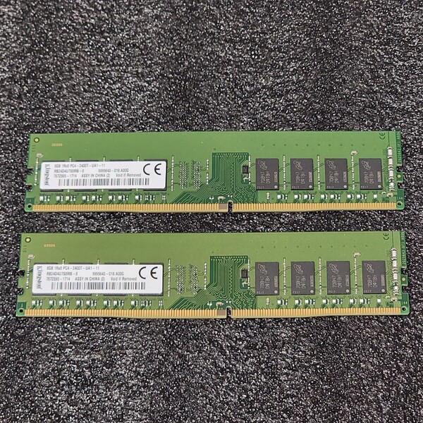Kingston DDR4-2400MHz 16GB (8GB×2枚キット) RB24D4U7S8MB-8 動作確認済み デスクトップ用 PCメモリ