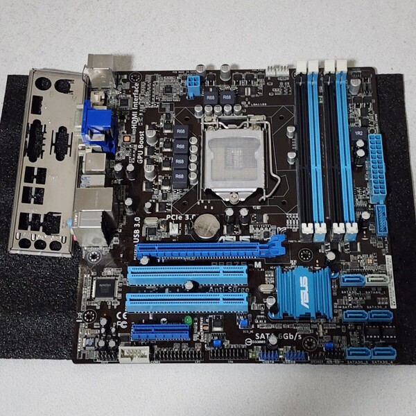 ASUS P8B75-M IOパネル付属 LGA1155 MicroATXマザーボード 第2・3世代CPU対応 最新Bios 動作確認済 PCパーツ