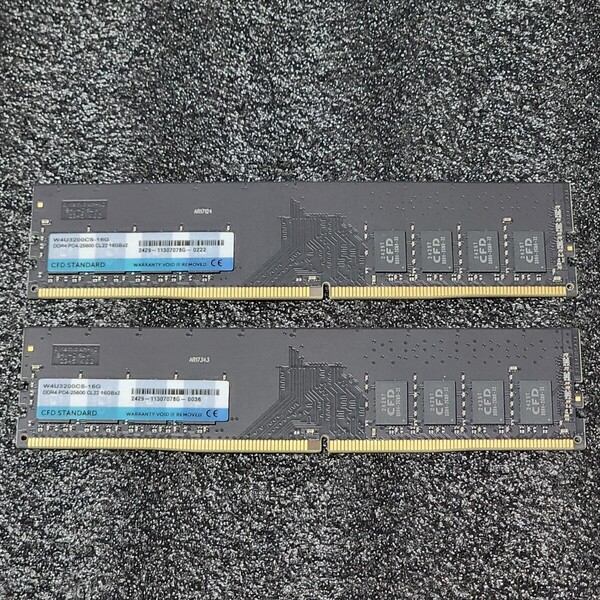 CFD STANDARD DDR4-3200MHz 32GB (16GB×2枚キット) W4U3200CS-16G 動作確認済み デスクトップ用 PCメモリ