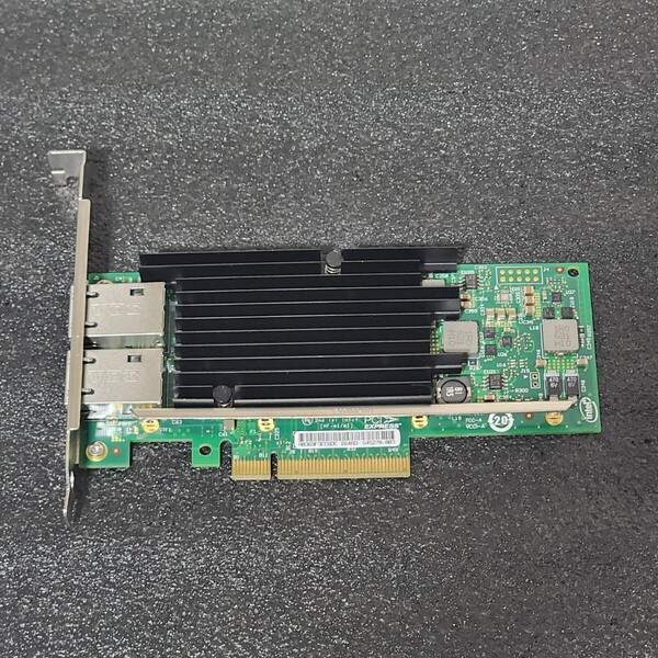 INTEL ETH CONVERGED NTWK ADPTR X540-T2 10Gbps デュアルポート有線LANカード 動作確認済み PCIExpress ×4 有線LANアダプタ PCパーツ