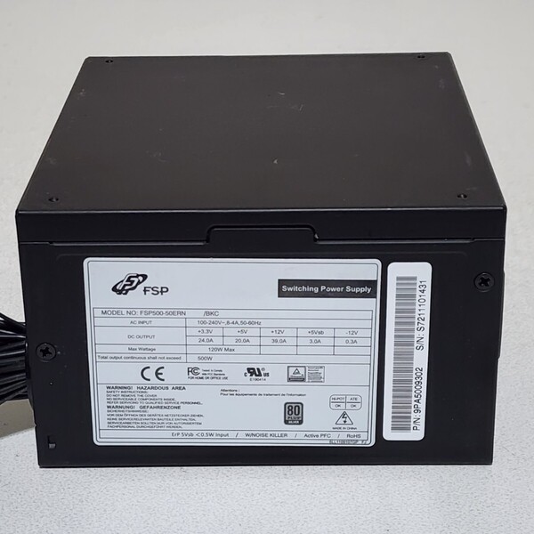 FSP GROUP FSP500-50ERN 500W 80PLUS SILVER認証 ATX電源ユニット 動作確認済み PCパーツ (3)
