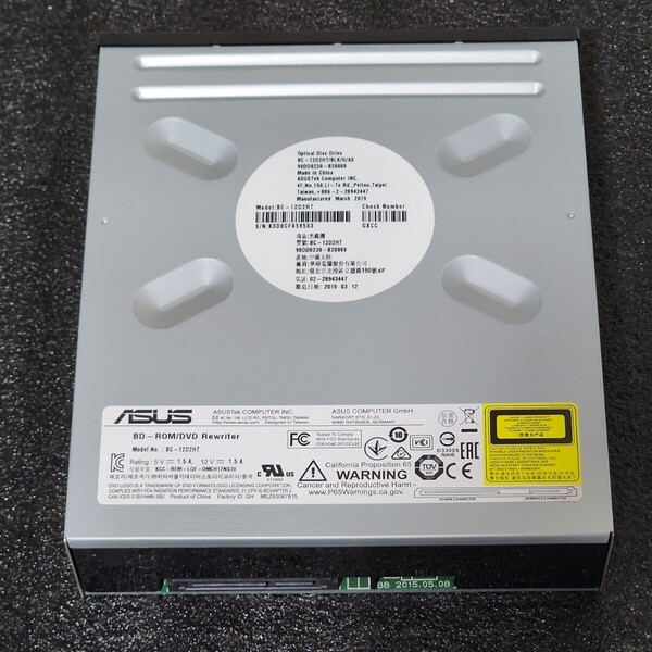 【送料無料】ASUS BC-12D2HT BD-ROM 内蔵型ブルーレイディスクドライブ 2019年製 Blu-ray PCパーツ