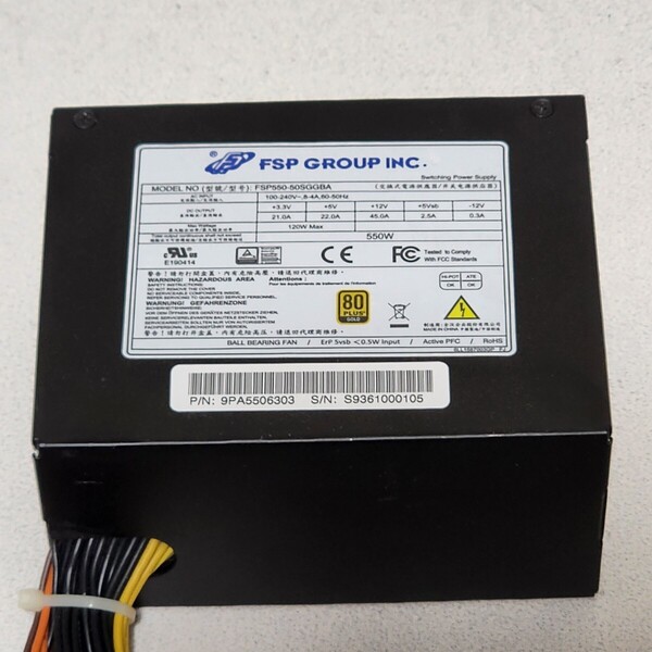 FSP GROUP FSP550-50SGGBA 550W 80PLUS GOLD認証 SFX電源ユニット 動作確認済み PCパーツ (5)