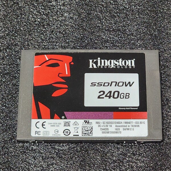 Kingston RBU-SC152DS37/240GH 240GB SATA SSD 正常品 2.5インチ内蔵SSD フォーマット済 PCパーツ 動作確認済 250GB 256GB