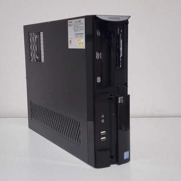 【送料無料】FRONTIER スリムタワー型PCケース(MicroATX) 300W TFX電源ユニット DVDドライブ搭載