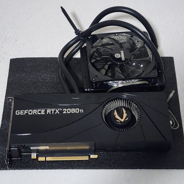 SYCOM ZOTAC GEFORCE RTX2080Ti 11GB 352BIT GDDR6 簡易水冷クーラー搭載 動作確認済み PCパーツ グラフィックカード PCIExpress
