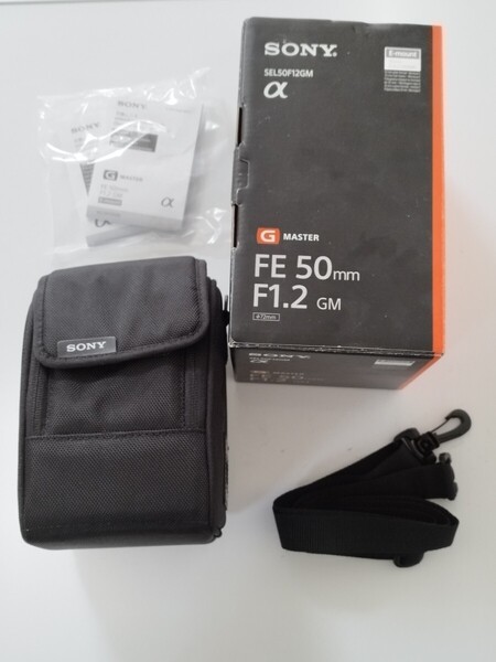 FE 50mm F1.2 GM sel50f12gm 元箱 取説 マニュアル 、ケース ストラップ 、レンズ無し