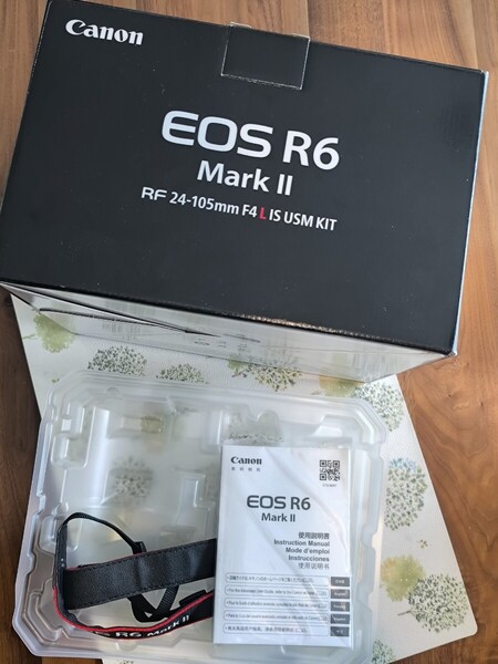 キャノン EOS R6 Mark II RF24-105L IS USM レンズキット ボディ元箱 マニュアル ストラップ 、カメラとレンズ無し