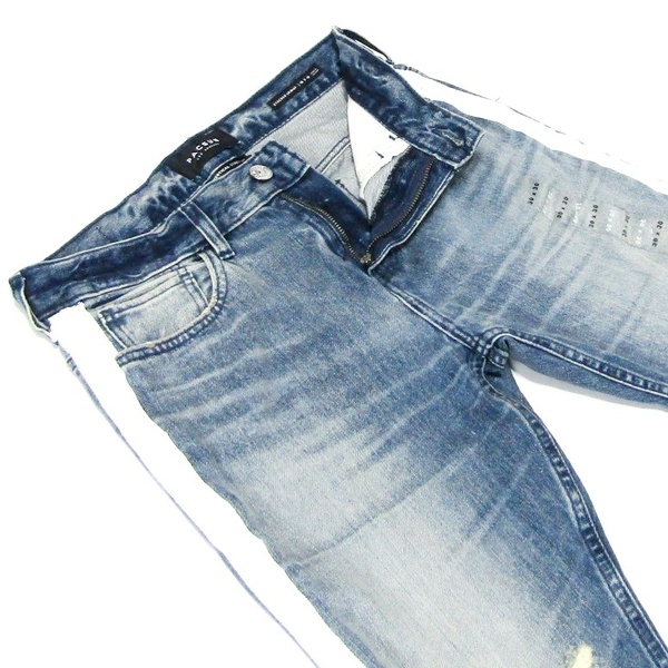 PACSUNパクサン▼ストレッチスキニーデニム▼クラッシュ▼30インチ▼ウエスト約80cm