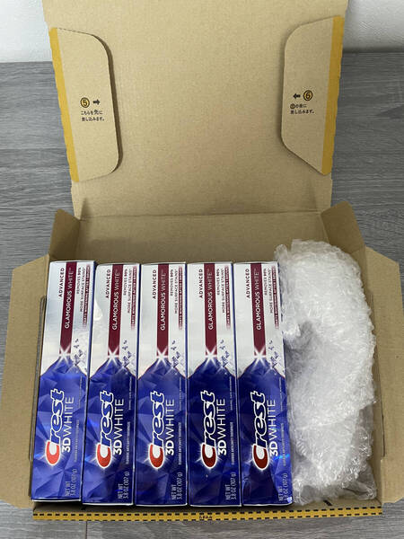 数量限定【送料無料匿名】大容量 93g 5本セットCrest 3D Glamorous White クレスト3Dグラマラスホワイト ホワイトニング 歯磨き粉 Colgate