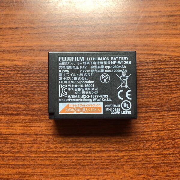 送料無料 満充電後電圧測定 NP-W126S FUJIFILM 富士フィルム バッテリー 純正品