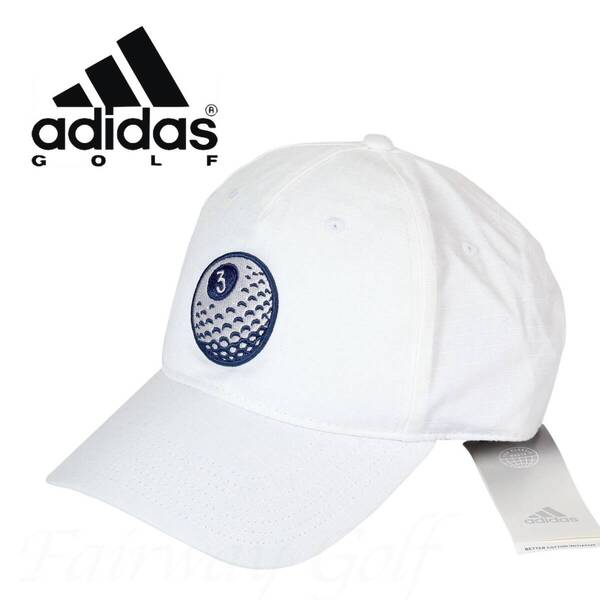 ■アディダス ゴルフ adidas GOLF スリーショット キャップ CAP 帽子 白■