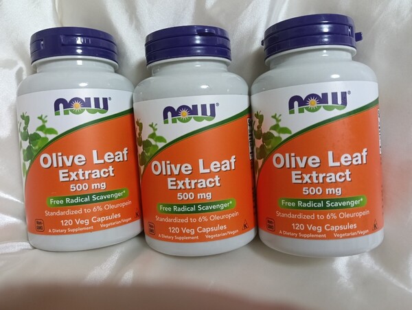 ★ナウフーズ★ NOW Foods★オリーブリーフエクストラクト500mg★120カプセル3本★アイハーブ★送料込み★匿名配送★ サプリメント