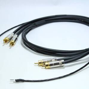 フォノケーブル【MOGAMI 2534 / RCAピン - RCAピン / 1m 】PhonoCable アースケーブル付 無酸素銅 ターンテーブル ミキサー モガミ