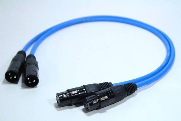CANARE L-4E6S【5m / XLRオス-XLRメス / 青・Blue / 2本セット】マイクケーブル バランス ステレオ オーディオ PA レコーディング