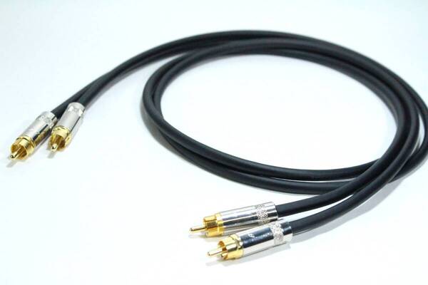 TACHII TPS7222 RCAケーブル【1.5m / RCA - RCA / ペア】立井タツタ ステレオ オーディオ ラインケーブル REAN 金メッキ