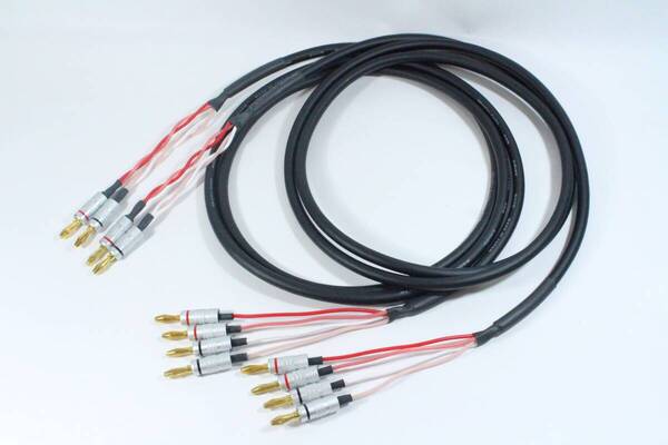 CANARE 4S8G バイワイヤリング対応 【2m バナナプラグ仕様スピーカーケーブル】カナレ オーディオ OFC