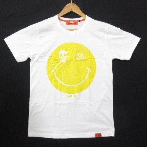 【送料無料】【新品】半袖Tシャツ パロディ ニコちゃんマーク スマイル スカル ドクロ メタル XLサイズ ■管理番号L18469SSA18-180421-35-3