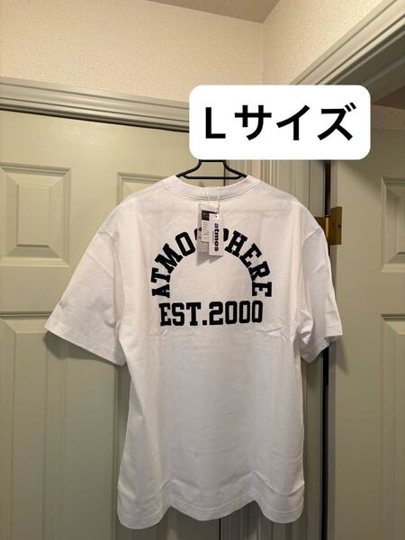 L atmos champion College Logo T-shirt アトモス チャンピオン カレッジ ロゴ 半袖Tシャツ SP ホワイト 白 C8-B310 MAASU-TS001 コラボ