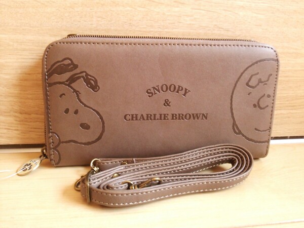 新品スヌーピー*長財布SNOOPY*送料無料メンズ*未使用ウォレット*レディース*ショルダー*ロングウォレット