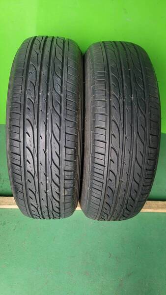 送料無料◆2020年製造 約7部山◆DUNLOP EC202◆195/65R15◆2本 №96388