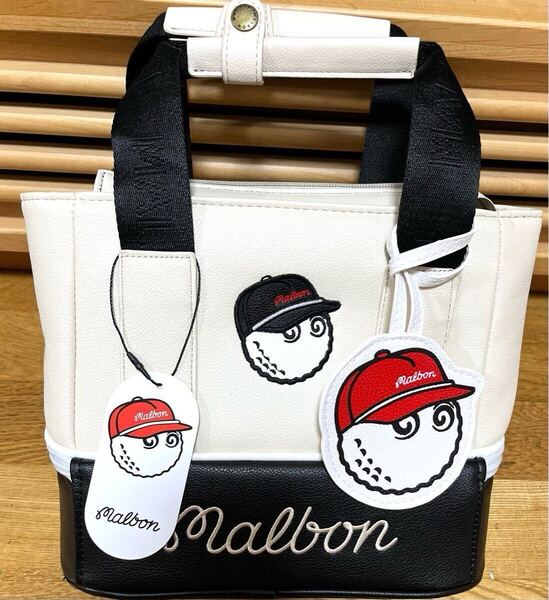 新入荷2色●マルボンゴルフカートバッグ malbon golf ショルダーバック 大容量 小物入れ カラーホワイトブラック