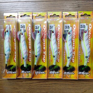 タコエギ 蛸エギ 3.5号 ボディーグロー 6本セット 新品未使用 タコテンヤ ボディー夜光 タコ釣り タコ餌木 マダコ釣り ルアー 白