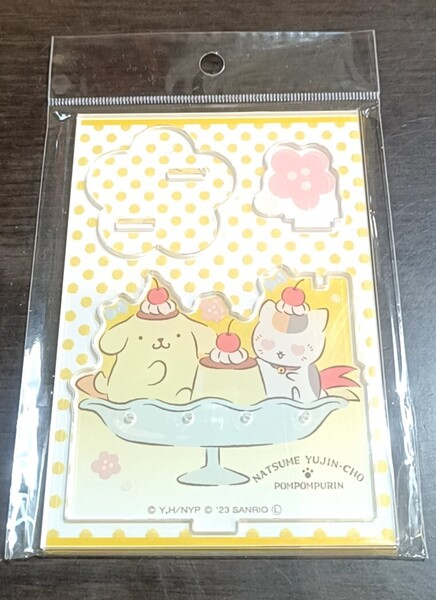 夏目友人帳×サンリオ ニャンコ先生&ポムポムプリン アクリルスタンド アクセサリースタンド