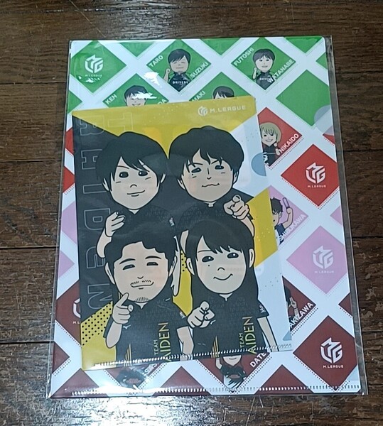 Mリーグ23-24 TEAM雷電 丸山奏子イラストクリアファイル 萩原聖人瀬戸熊直樹黒沢咲本田朋広 麻雀