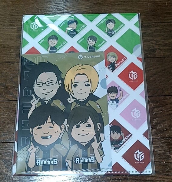 Mリーグ23-24 渋谷ABEMAS 丸山奏子イラストクリアファイル 多井隆晴白鳥翔松本吉弘日向藍子 麻雀