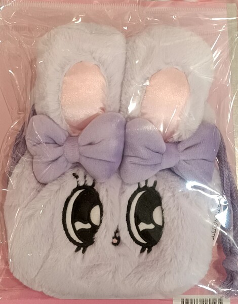 Esther Bunny フェイス巾着 ミルキーラベンダー エスターバニー ぬいぐるみ マスコット 紫
