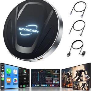 HEYINCAR+ CarPlay AI Box Android 13アタブター nano SIMカード/Micro SDカードスロット 前席でYoutube Netflix
