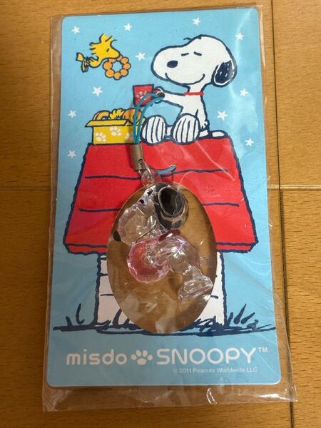 即決 未使用 未使用 ミスド ミスタードーナツ スヌーピー SNOOPY クリスタル ストラップ キーホルダー