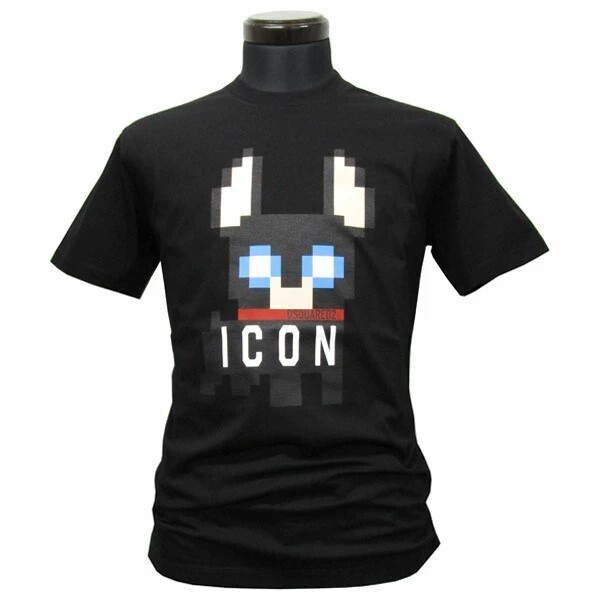 新品・本物 ディースクエアード DSQUARED2 ICON Tシャツ メンズ S79GC0073 900 ブラック S
