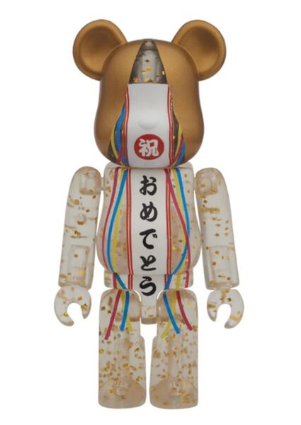 BE@RBRICK 100% グリーティング おめでとう ベアブリック 2013年 パッケージ未開封 No.000GD15 メディコムトイ MEDICOM TOY