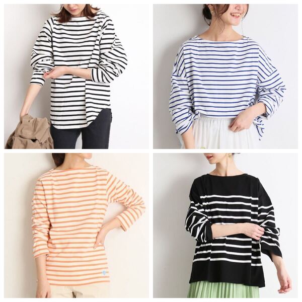 SLOBE IENA スローブ イエナ ルーズボートネック Tシャツ ladies レディース トップス ボーダー size:free