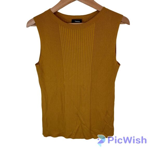 theory セオリー ladies レディース トップス レーヨン サマーニット ノースリーブ カットソー シャツ size:S