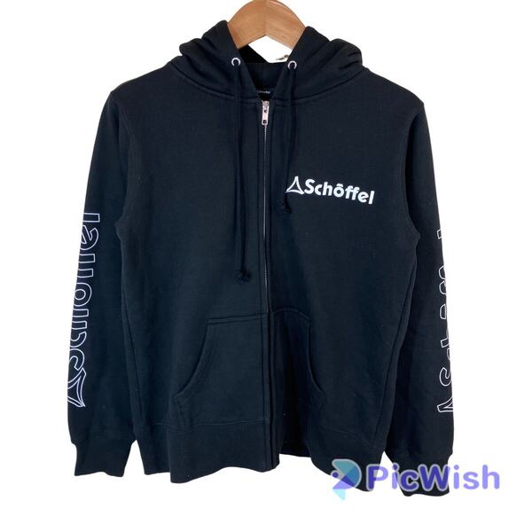 Schoffel ショッフェル men's メンズ パーカー フルジップ ジッパー ロゴ トップス アウトドア size:S BLK ブラック
