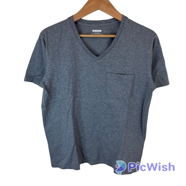 NANO universe ナノユニバース Anti Soaked men's メンズ トップス 半袖 Vネック ポケット tシャツ size:M