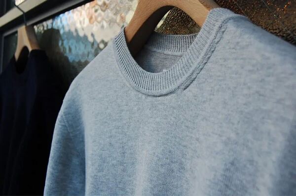 UNIVERSAL PRODUCTS ユニバーサルプロダクツ men's メンズ CREW NECK KNIT クルーネック ニット セーター 薄手 wool ウール100% S