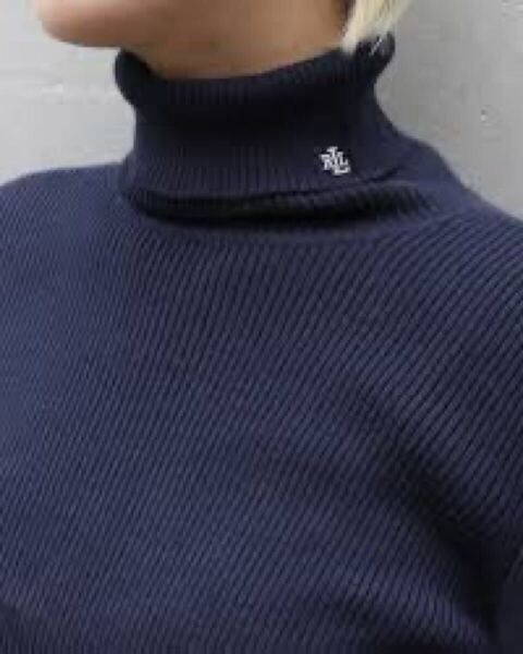 90s LAUREN ralph lauren ラルフローレン タートルネック リブニット ladies トップス ニット セーター ヴィンテージ アメカジ S
