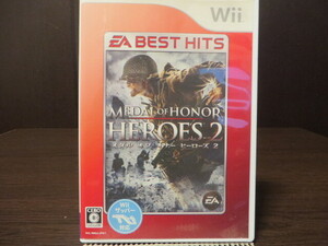◎Wii(ウィー)ザッパー対応『 メダル オブ オナー ヒーローズ 2(MEDARL OF HONOR HEROESⅡ)』【中古品/説明書欠品/起動確認済み】