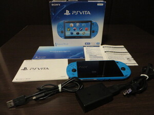 ◎『 PSVITA 本体 セット アクアブルー SONY Playstation Vita PCH-2000 』【中古品/起動確認済み】