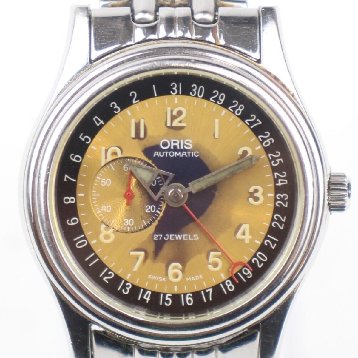 ORIS 7476 自動巻き、ポインターデイト/スモールセコンド付、27石 ORIS 7476 自動巻き、ポインターデイト/スモールセコンド付、27石