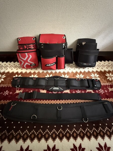 工具ホルダー 腰袋 サポートベルト セット ウエストポーチ 仕事用 小物入れ 現場 作業袋 ウエストバッグ 多機能ポケット ドライバーケース