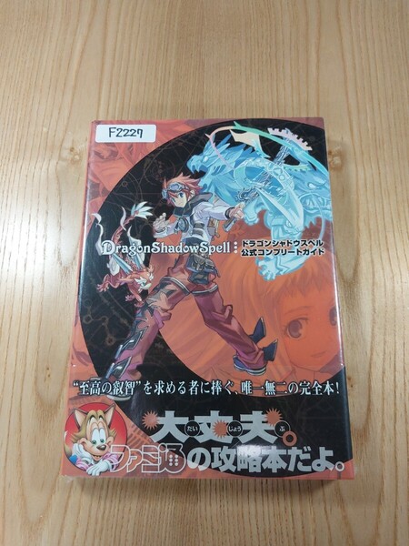 【F2227】送料無料 書籍 ドラゴンシャドウスペル 公式コンプリートガイド ( 帯 PS2 攻略本 Dragon Shadow Spell 空と鈴 )