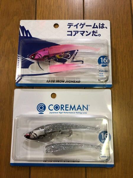 【新品】2個セット コアマン IJ-16 アイアンジグヘッド ピンクパール ハク 16g 検索)VJ 22 28 アルカリシャッド 90 75 70