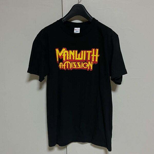 MAN WITH A MISSION マンウィズアミッション MWAM マンウィズ 2014 ツアー Tシャツ 黒 M 美品 管理B1508