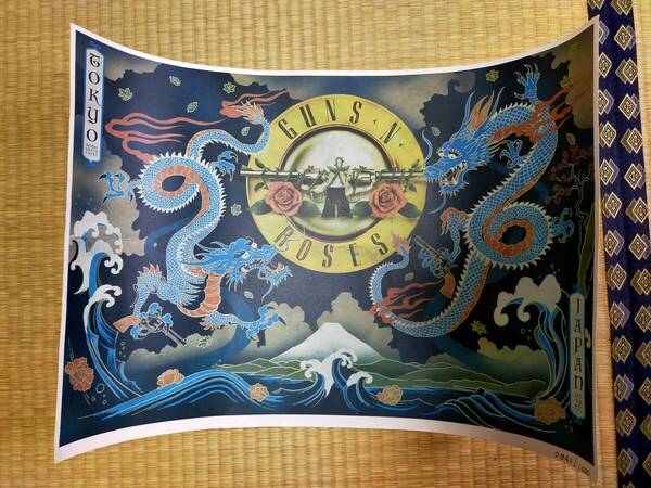 即決 GUNS N' ROSES ガンズ・アンド・ローゼズ リトグラフ LITHOGRAPH